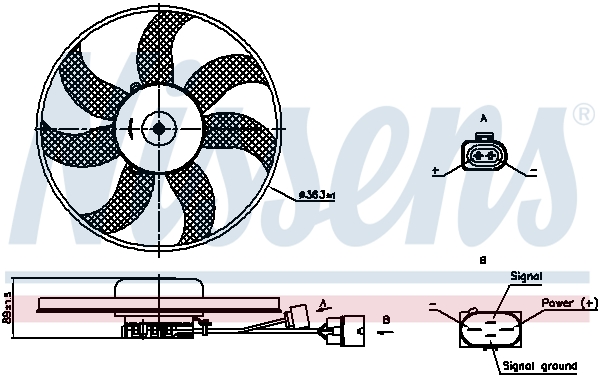 NISSENS 85678 Ventola, Raffreddamento motore