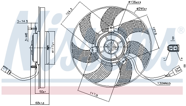 NISSENS 85680 Ventola, Raffreddamento motore-Ventola, Raffreddamento motore-Ricambi Euro