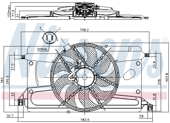 NISSENS 85697 Ventola, Raffreddamento motore-Ventola, Raffreddamento motore-Ricambi Euro