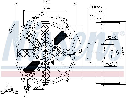 NISSENS 85702 Ventola, Raffreddamento motore