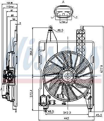 NISSENS 85706 Ventola, Raffreddamento motore-Ventola, Raffreddamento motore-Ricambi Euro