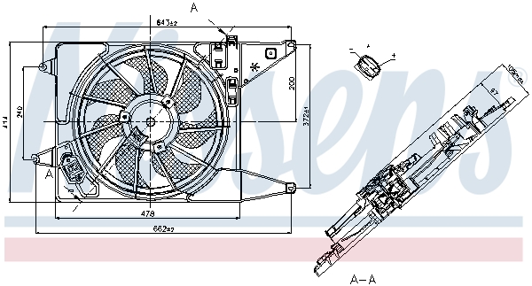 NISSENS 85710 Ventola, Raffreddamento motore-Ventola, Raffreddamento motore-Ricambi Euro