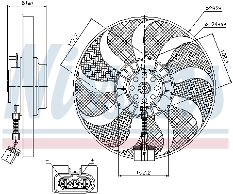 NISSENS 85715 Ventola, Raffreddamento motore