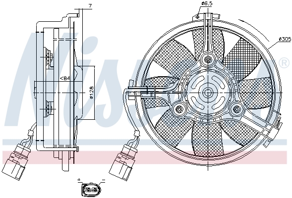 NISSENS 85742 Ventola, Raffreddamento motore-Ventola, Raffreddamento motore-Ricambi Euro