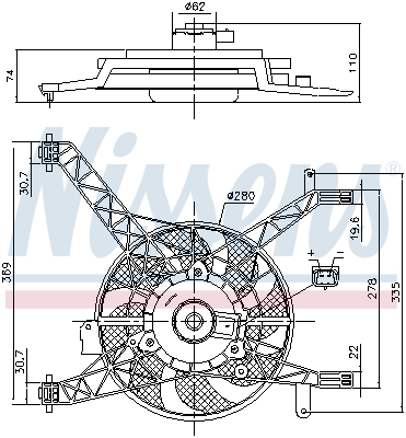 NISSENS 85751 Ventola, Raffreddamento motore-Ventola, Raffreddamento motore-Ricambi Euro