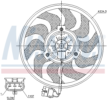 NISSENS 85755 Ventola, Raffreddamento motore-Ventola, Raffreddamento motore-Ricambi Euro