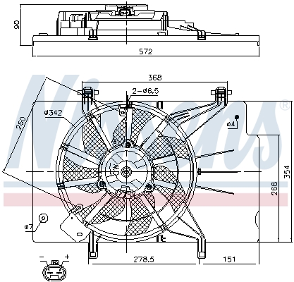 NISSENS 85768 Ventola, Raffreddamento motore