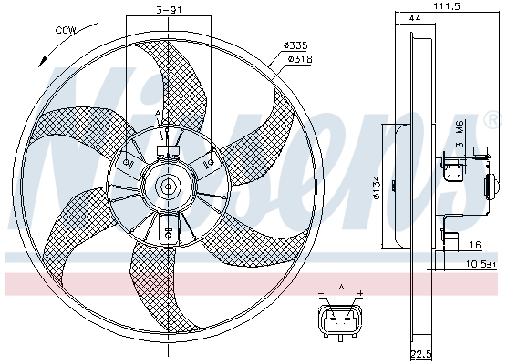 NISSENS 85782 Ventola, Raffreddamento motore-Ventola, Raffreddamento motore-Ricambi Euro