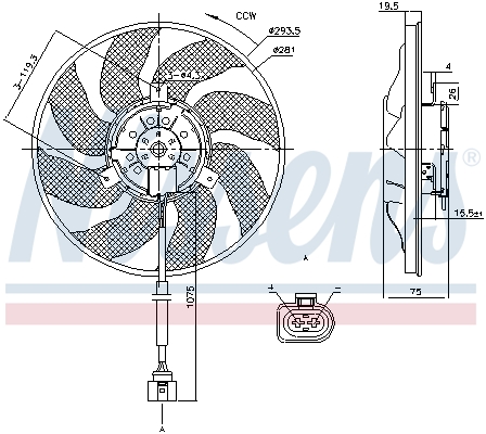 NISSENS 85806 Ventola, Raffreddamento motore-Ventola, Raffreddamento motore-Ricambi Euro