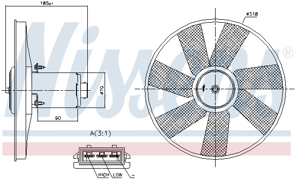 NISSENS 85838 Ventola, Raffreddamento motore