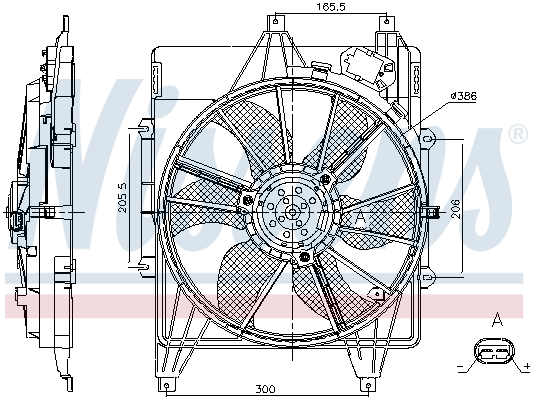 NISSENS 85882 Ventola, Raffreddamento motore