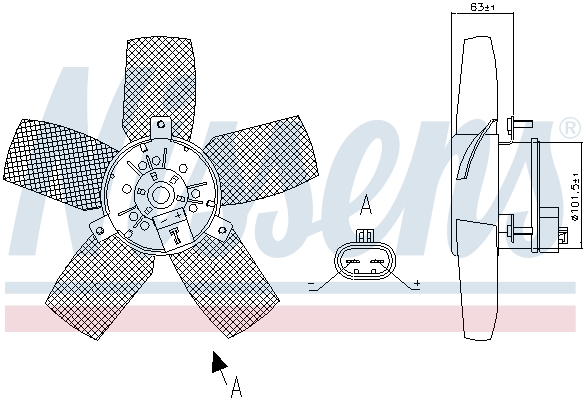 NISSENS 85885 Ventola, Raffreddamento motore