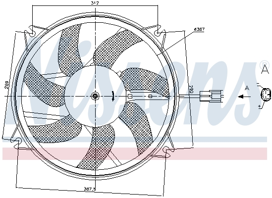 NISSENS 85886 Ventola, Raffreddamento motore-Ventola, Raffreddamento motore-Ricambi Euro