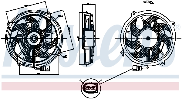 NISSENS 85909 Ventola, Raffreddamento motore