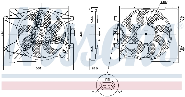 NISSENS 85921 Ventola, Raffreddamento motore