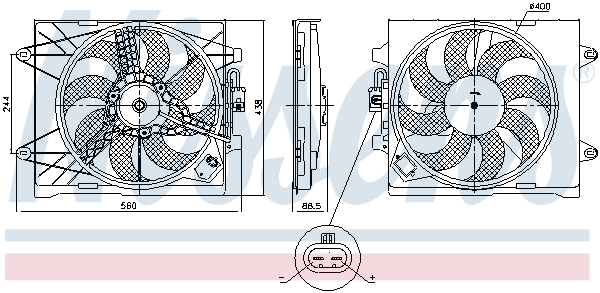 NISSENS 85922 Ventola, Raffreddamento motore