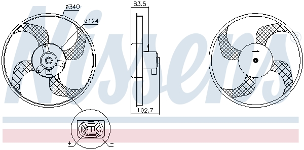 NISSENS 85928 Ventola, Raffreddamento motore