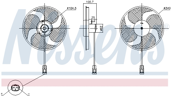 NISSENS 85947 Ventola, Raffreddamento motore