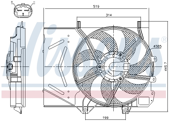 NISSENS 85986 Ventola, Raffreddamento motore