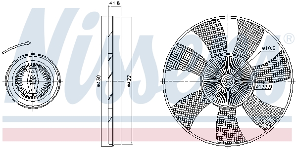 NISSENS 86220 Giunto di collegamento, Ventilatore radiatore