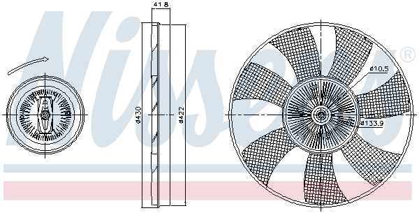 NISSENS 86221 Giunto di collegamento, Ventilatore radiatore-Giunto di collegamento, Ventilatore radiatore-Ricambi Euro