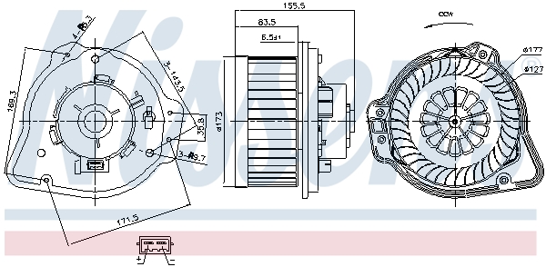 NISSENS 87020 Ventilatore abitacolo