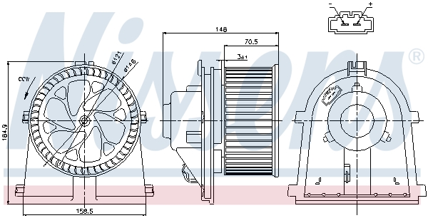 NISSENS 87022 Ventilatore abitacolo-Ventilatore abitacolo-Ricambi Euro