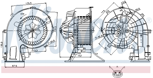 NISSENS 87025 Ventilatore abitacolo-Ventilatore abitacolo-Ricambi Euro