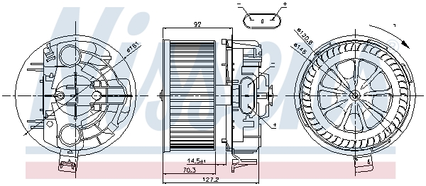 NISSENS 87043 Ventilatore abitacolo-Ventilatore abitacolo-Ricambi Euro