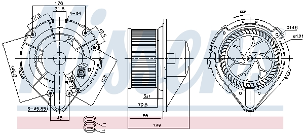 NISSENS 87064 Ventilatore abitacolo