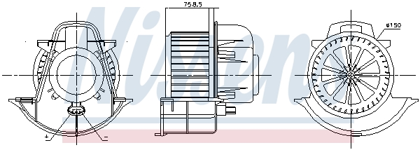 NISSENS 87076 Ventilatore abitacolo-Ventilatore abitacolo-Ricambi Euro