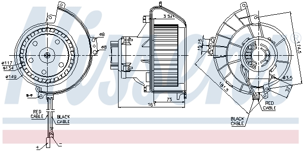 NISSENS 87081 Ventilatore abitacolo