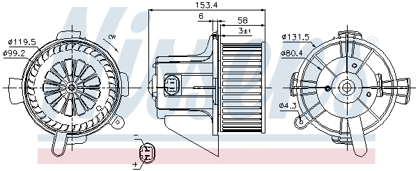 NISSENS 87090 Ventilatore abitacolo-Ventilatore abitacolo-Ricambi Euro