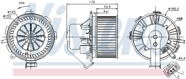 NISSENS 87105 Ventilatore abitacolo