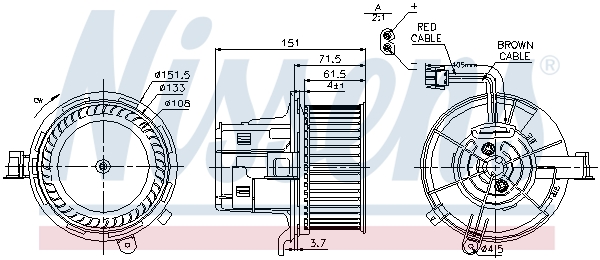 NISSENS 87109 Ventilatore abitacolo