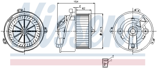 NISSENS 87129 Ventilatore abitacolo