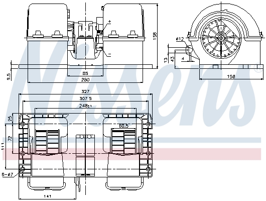 NISSENS 87132 Utastér-ventilátor VOLVO