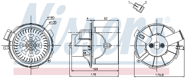 NISSENS 87138 Ventilatore abitacolo-Ventilatore abitacolo-Ricambi Euro