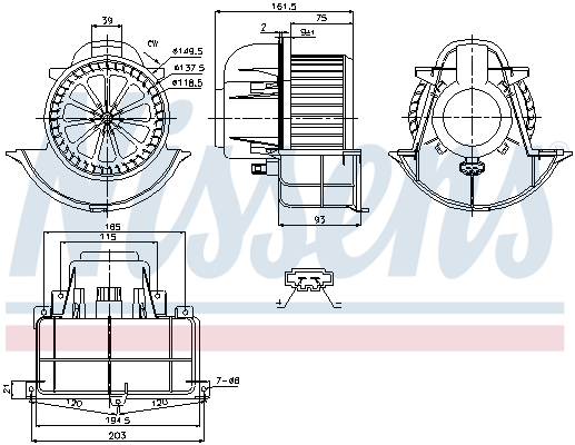 NISSENS 87139 Ventilatore abitacolo