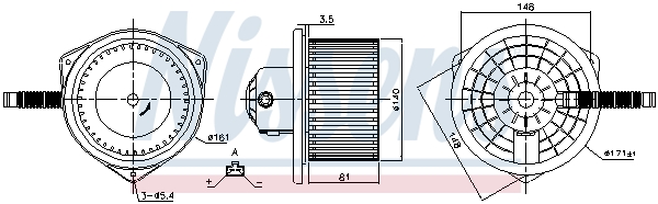 NISSENS 87142 Ventilatore abitacolo