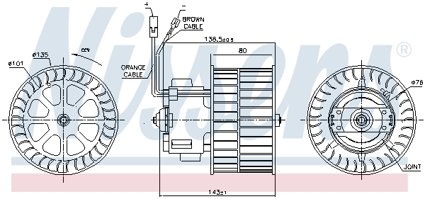 NISSENS 87143 Ventilatore abitacolo