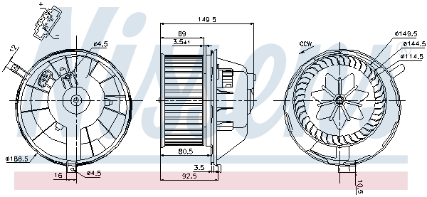 NISSENS 87144 Ventilatore abitacolo-Ventilatore abitacolo-Ricambi Euro