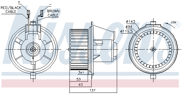 NISSENS 87148 Ventilatore abitacolo