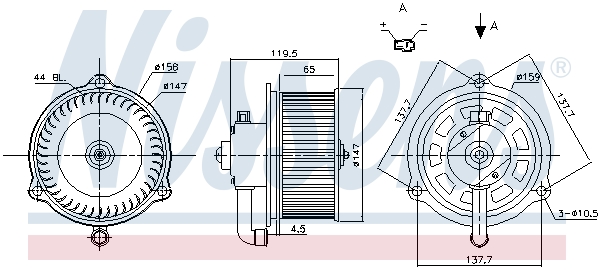 NISSENS 87159 Ventilatore abitacolo