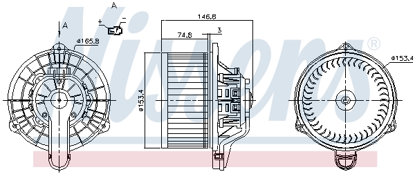 NISSENS 87162 Ventilatore abitacolo-Ventilatore abitacolo-Ricambi Euro