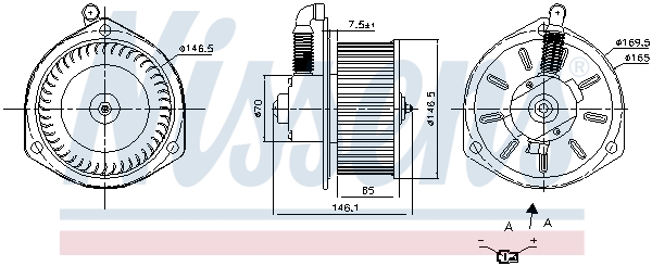 NISSENS 87163 Ventilatore abitacolo