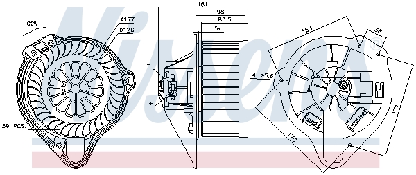 NISSENS 87170 Ventilatore abitacolo