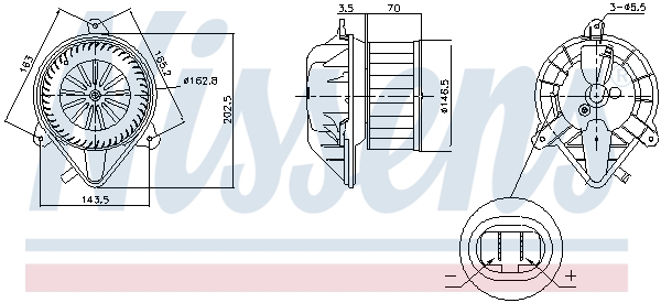 NISSENS 87171 Ventilatore abitacolo-Ventilatore abitacolo-Ricambi Euro