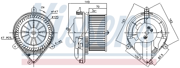 NISSENS 87175 Ventilatore abitacolo-Ventilatore abitacolo-Ricambi Euro