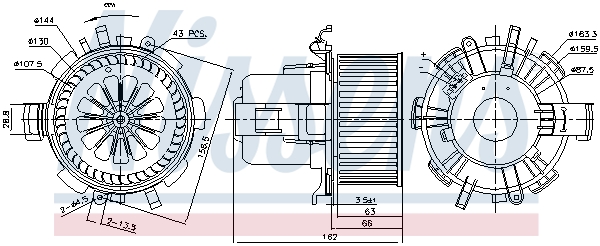 NISSENS 87180 Ventilatore abitacolo